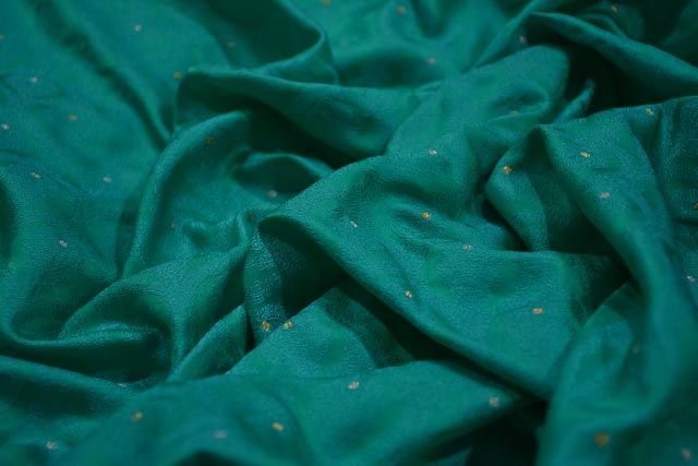 Dynasty Green Tanchui Banarasi Silk Fabric