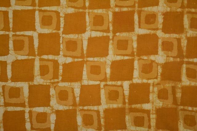 Mustard Bagru Hand Block Print Cotton Fabric