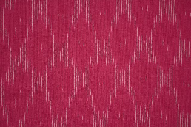 Fuchsia Pink Ikat Cotton Fabric  Hf3779