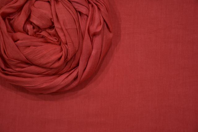 Claret Red Mulmul/voile Cotton Fabric