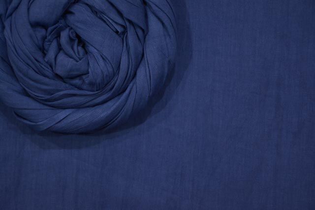 Marlin Blue Mulmul/voile Cotton Fabric
