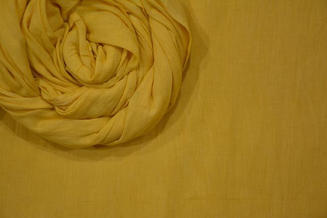 Mimosa Yellow Mulmul/voile Cotton Fabric
