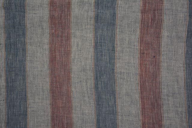 Multi Color Striped Organic Handloom Cotton Fabric
