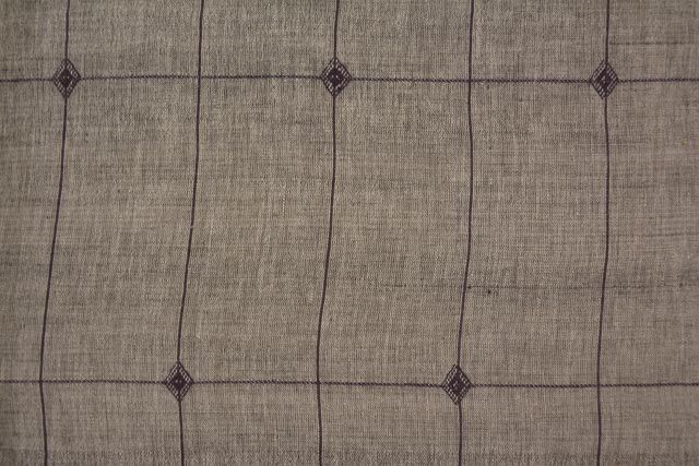 Chateau Gray Checks Organic Handloom Cotton Fabric