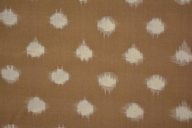 Iced Coffee Double Ikat Cotton Fabric 