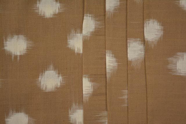 Iced Coffee Double Ikat Cotton Fabric 