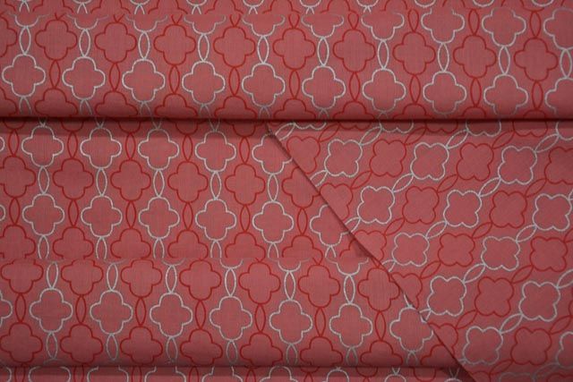 Tea Rose Chain Printed  Mulmul Fabric