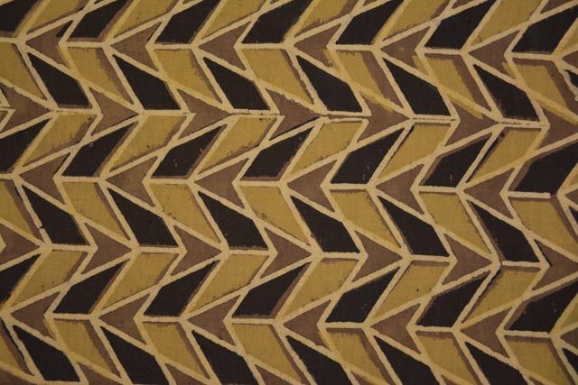 Ajrakh Cotton Triangle Block Print Fabric