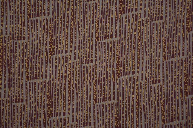 Sleet And Chocolate Striped Printed Cotton Fabric