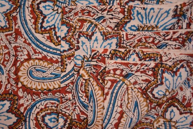 Cotton Kalamkari Paisley Print Fabric