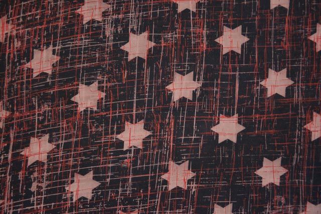 Star Printed Brown Indian Cotton Fabric