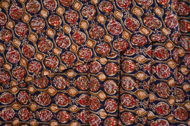 Brown Floral Print Fine Rayon Fabric
