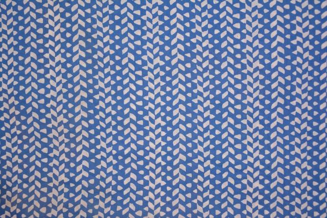 Light Blue Cotton Block Print Fabric