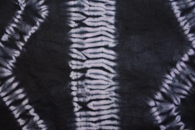 Dark Grey Shibori Print Chanderi Fabric