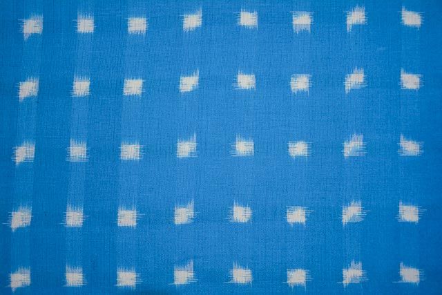 Blue Double Ikat Fabric