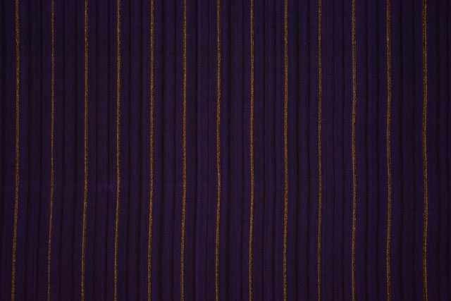 Purple Zari Striped Mangalgiri Pure Handloom Cotton Fabric