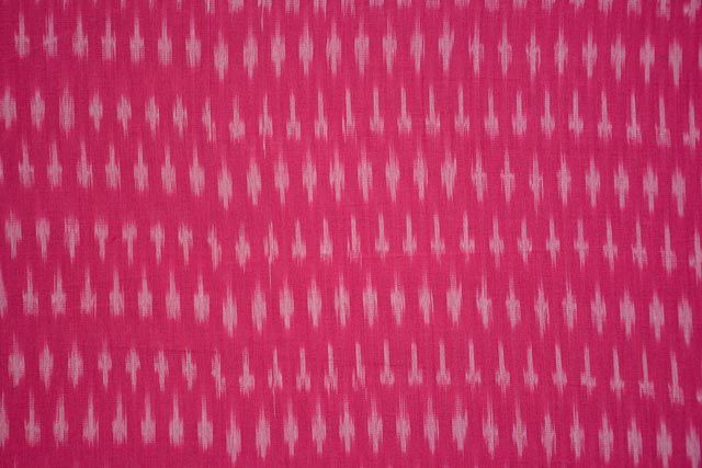 Pink Fine Ikat Handloom Fabric