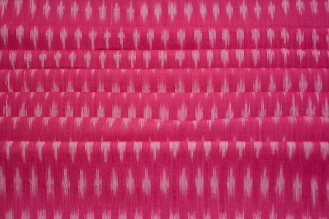 Pink Fine Ikat Handloom Fabric