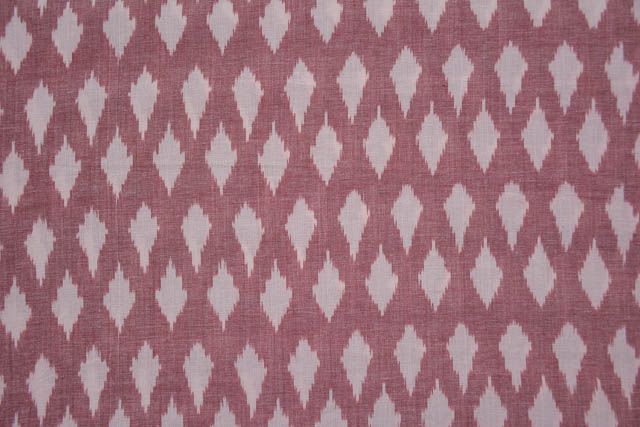 Rustic Pink Handloom Fine Ikat Fabric