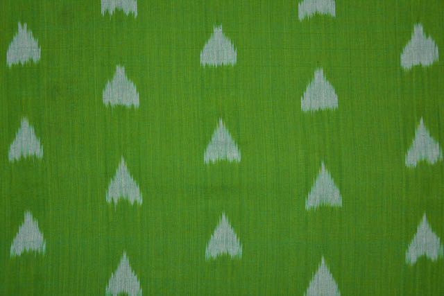 Green Designer Ikat Fabric