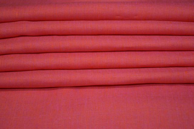 Red And Fucsia Double Tone Turkish Linen Fabric