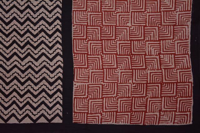 Bagru Red And White Cotton Block Printed Dupatta 