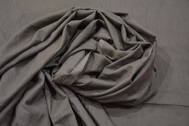 Dark Grey Solid Color Cotton Fabric