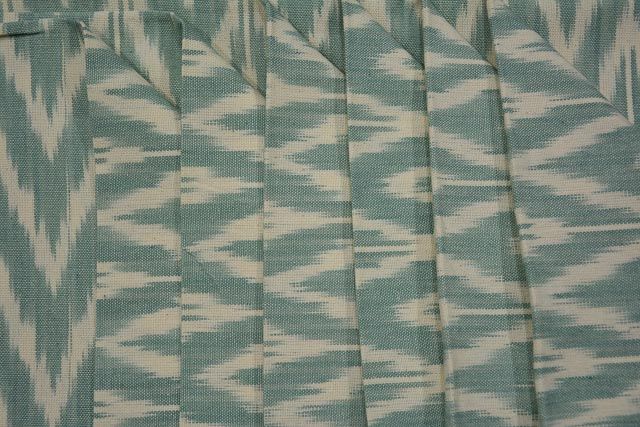 Grey Zig Zag Upholstery Ikat Fabric