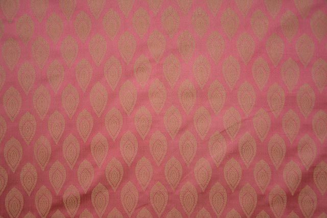 Dawn Pink Banarasi Pure Silk Fabric