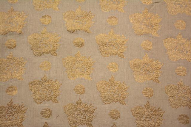 Natural Banarasi Moonga Gold Zari Silk Fabric