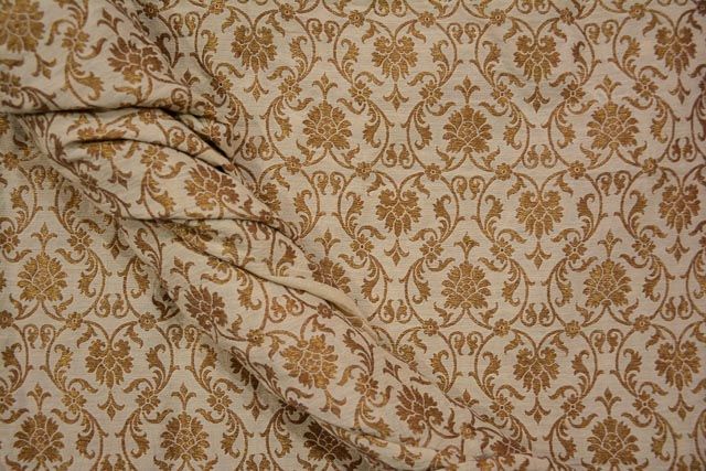 Natural Banarasi Antique Moonga Silk Fabric