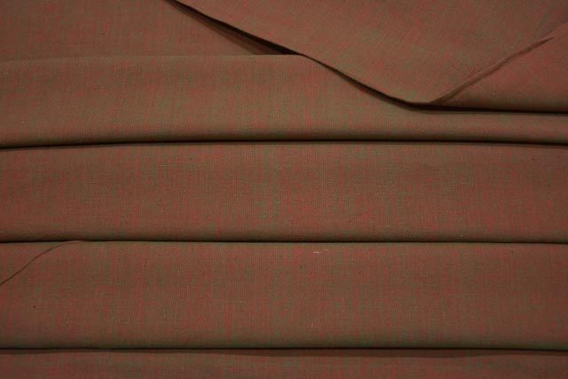 Mars Red And Blue Double Tone Handwoven Cotton Fabric
