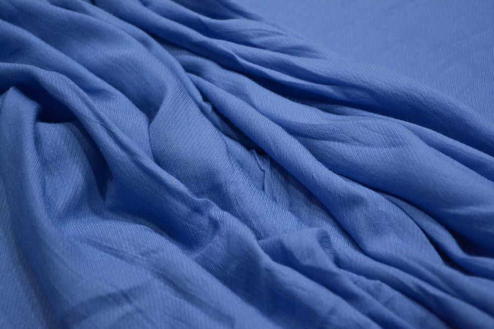 Bonnet Blue Self Design Natural Organic Milk Fiber Fabric
