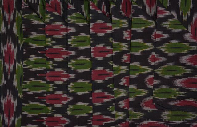 Tricolor Fine Ikat Fabric