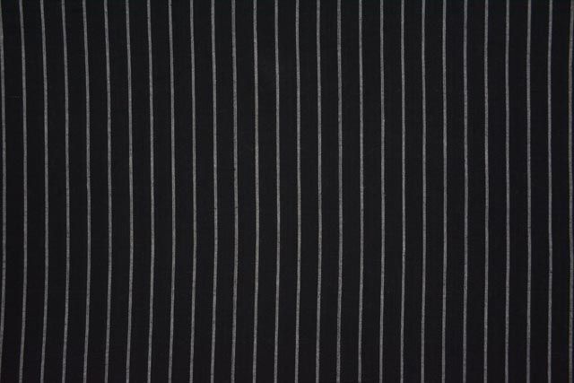 Black And White Striped Handwoven Cotton Fabric