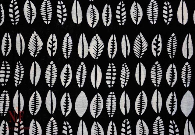 Black And White Designer Cotton Fabric By The Yard