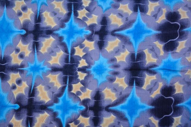 Blue And Grey Printed Fine Rayon Fabric