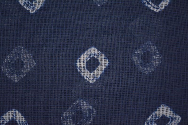 Navy Blue Batik Kota Doria Fabric