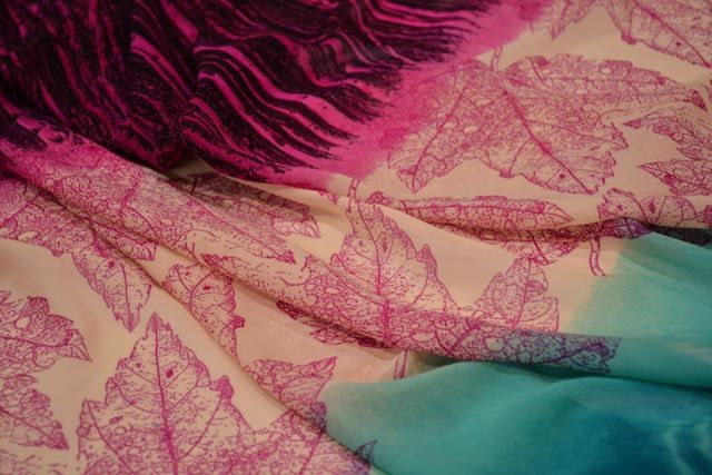 Pink Printed Georgette Fabric