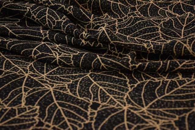 Leaf Print Georgette Fabric