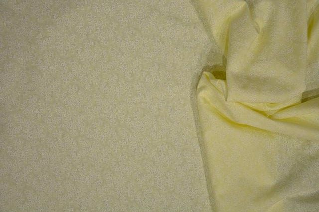 Citron Yellow Self Print Indian Cotton Fabric