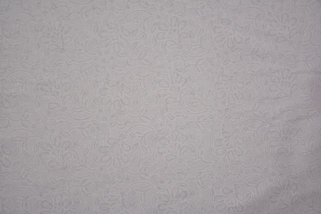 White Self Print Indian Cotton Fabric