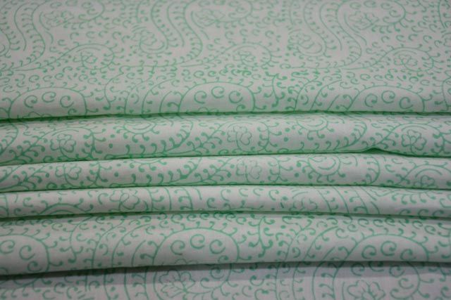 Soft Green Designer Cotton Fabric 