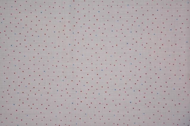 White Dotted Cotton Shirting Fabric