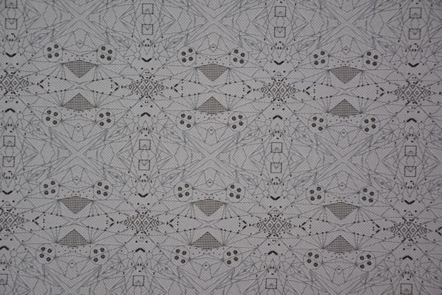 Abstract Pattern Digital Print Satin Cotton Fabric