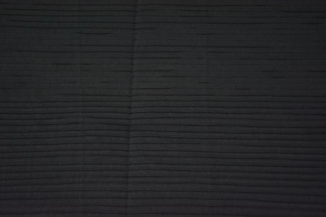 Solid Black Pintucks Fabric