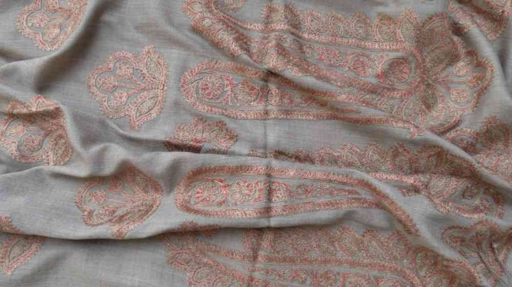 Earthy Brown Paisley Scarf