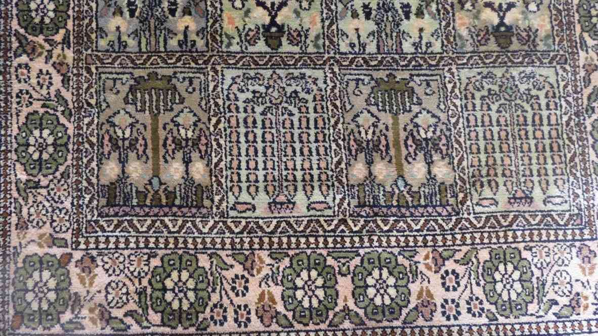 Hamadan Design Silk Rug From India