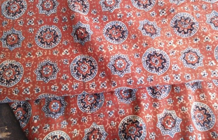 Ajrakh Print Fabric By The Yard