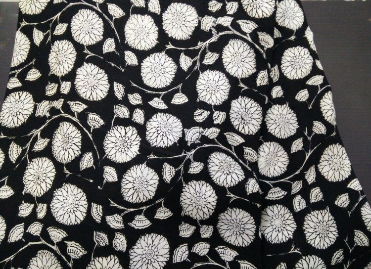 Black & White Cotton Fabric By The Yard
